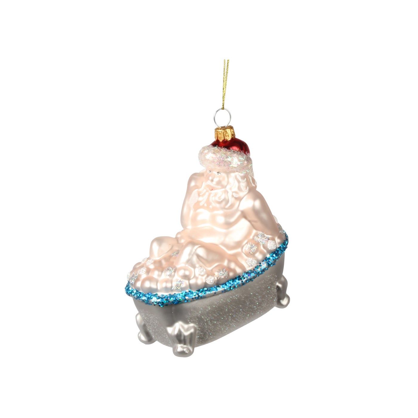 Bathtub Santa Ornament