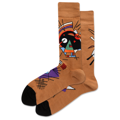 HotSox Mens Sock, Kandinsky's Black and Violet