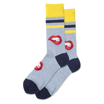 HotSox Mens Sock, Biting Lips