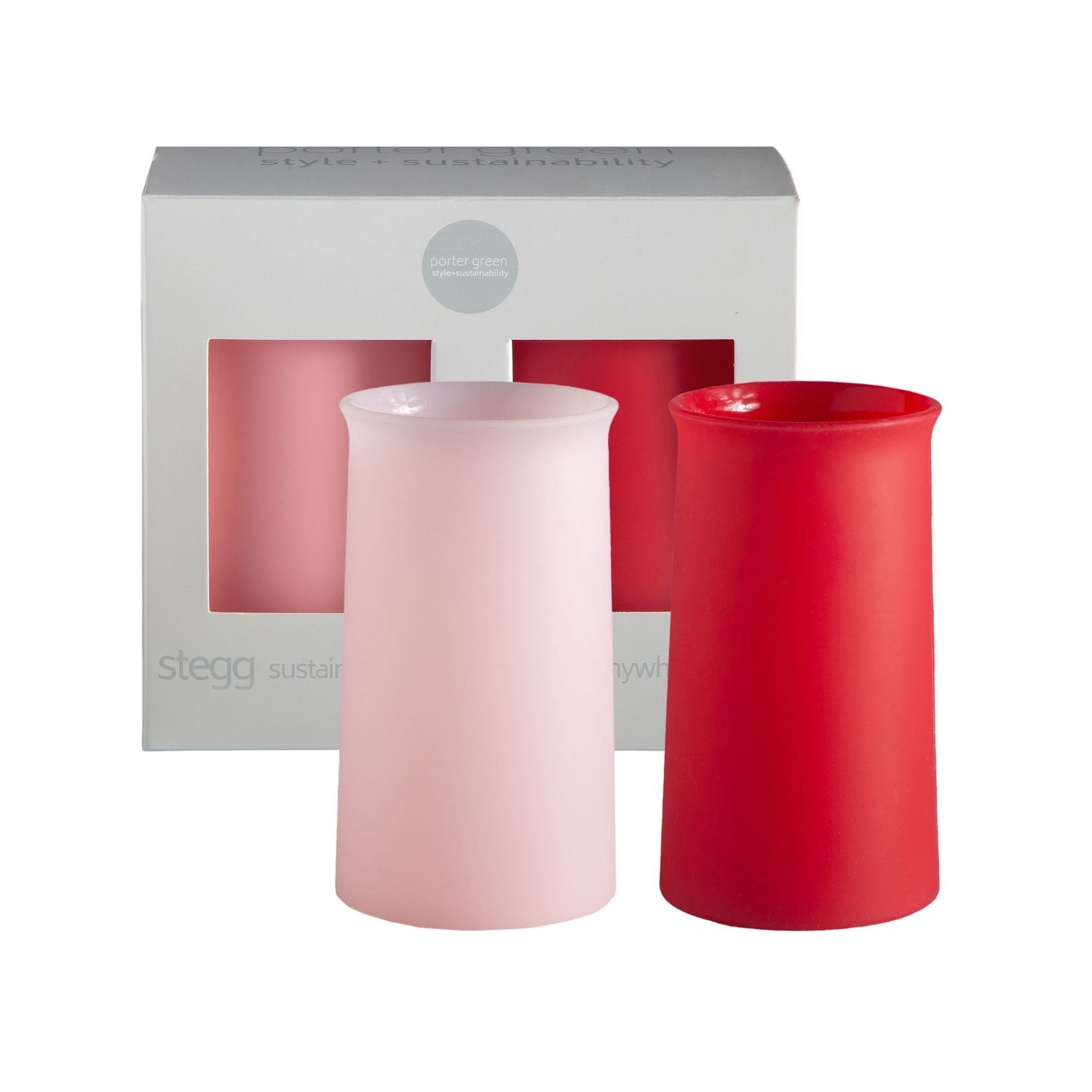 Silicone Unbreakable Highball Glass, Colour: Cherry+Blush