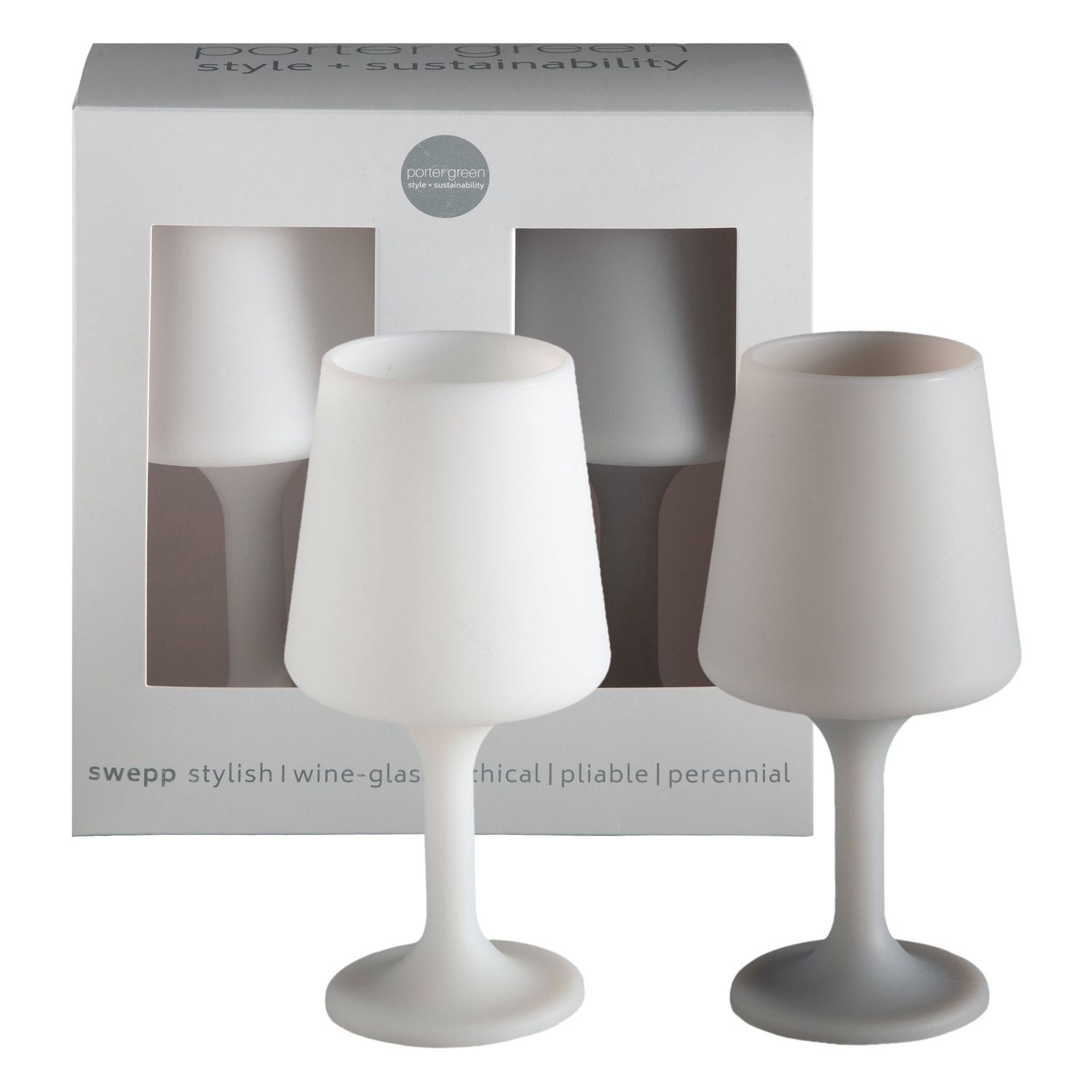 Silicone Unbreakable Wine Glass, Colour: Blanc+Dove