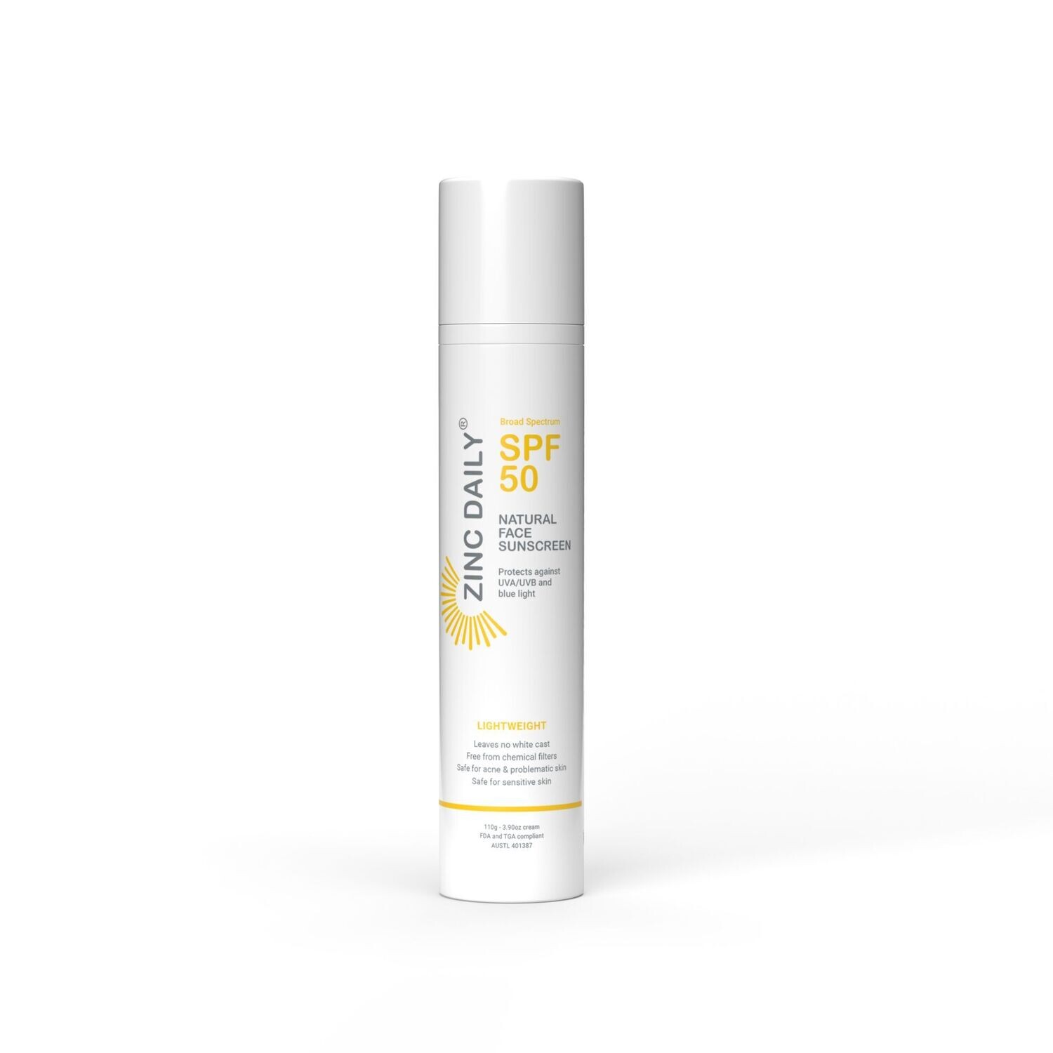 Zinc Daily Natural Face Sunscreen SPF 50 Zinc Daily Natural Face Sunscreen SPF 50