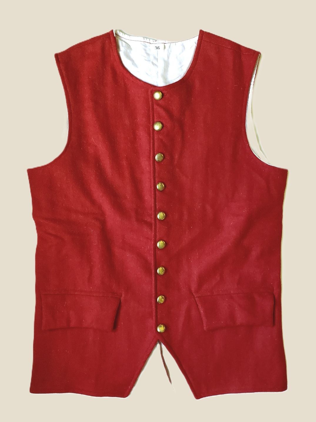 Linen Colonial Waistcoat Two Colonial 18th Century Revolutionary
