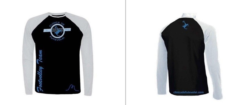 BLUSA PRETA COM MANGA BRANCA