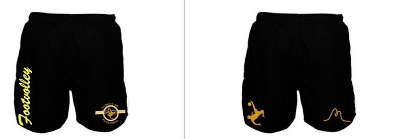 SHORT MASCULINO PRETO COM AMARELO