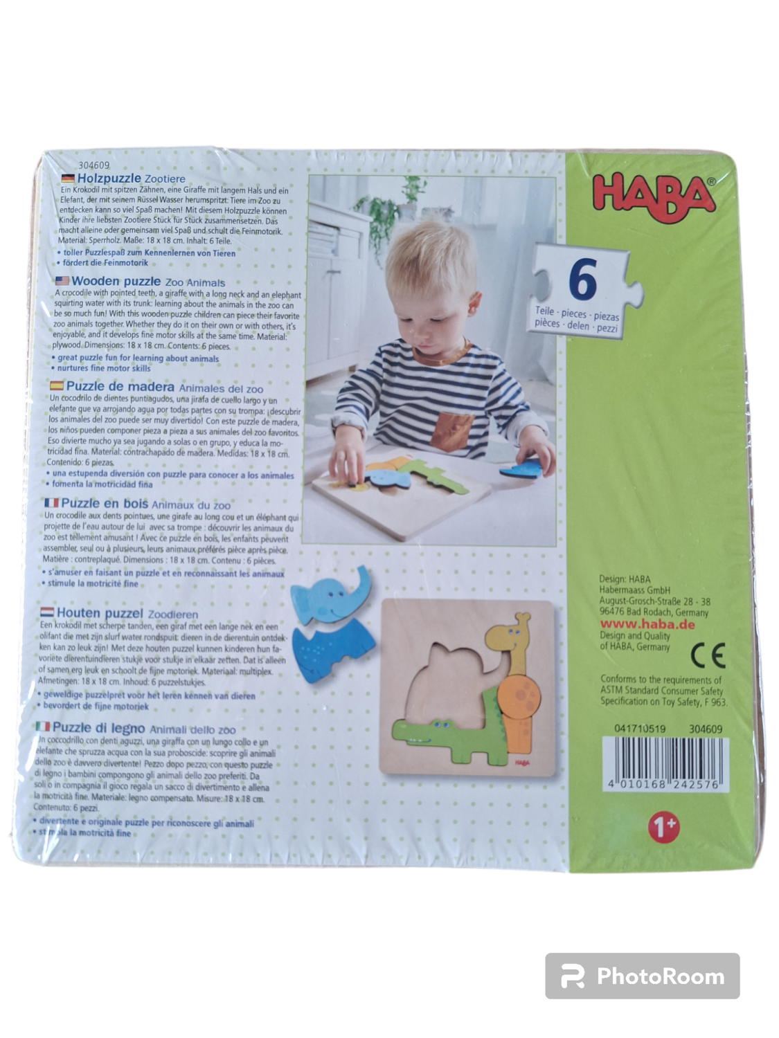 HOUTEN LEGPUZZEL ZOODIEREN 6 STUKS