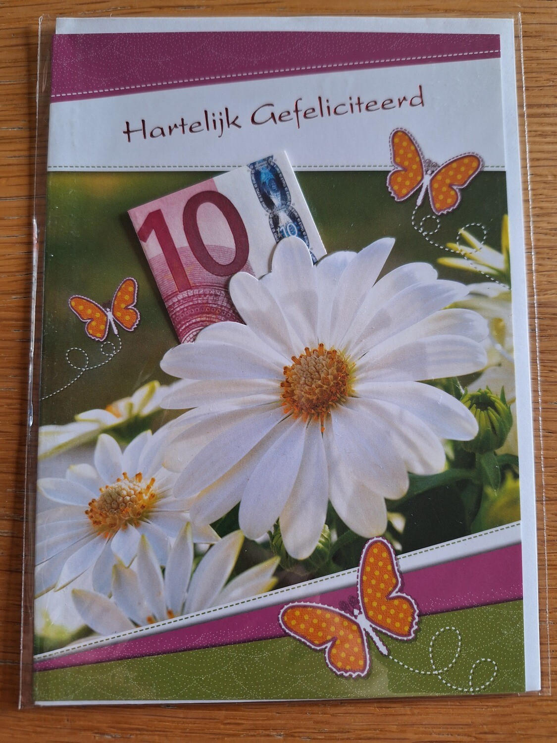 Vintage wenskaart &quot;Hartelijk Gefeliciteerd&quot;