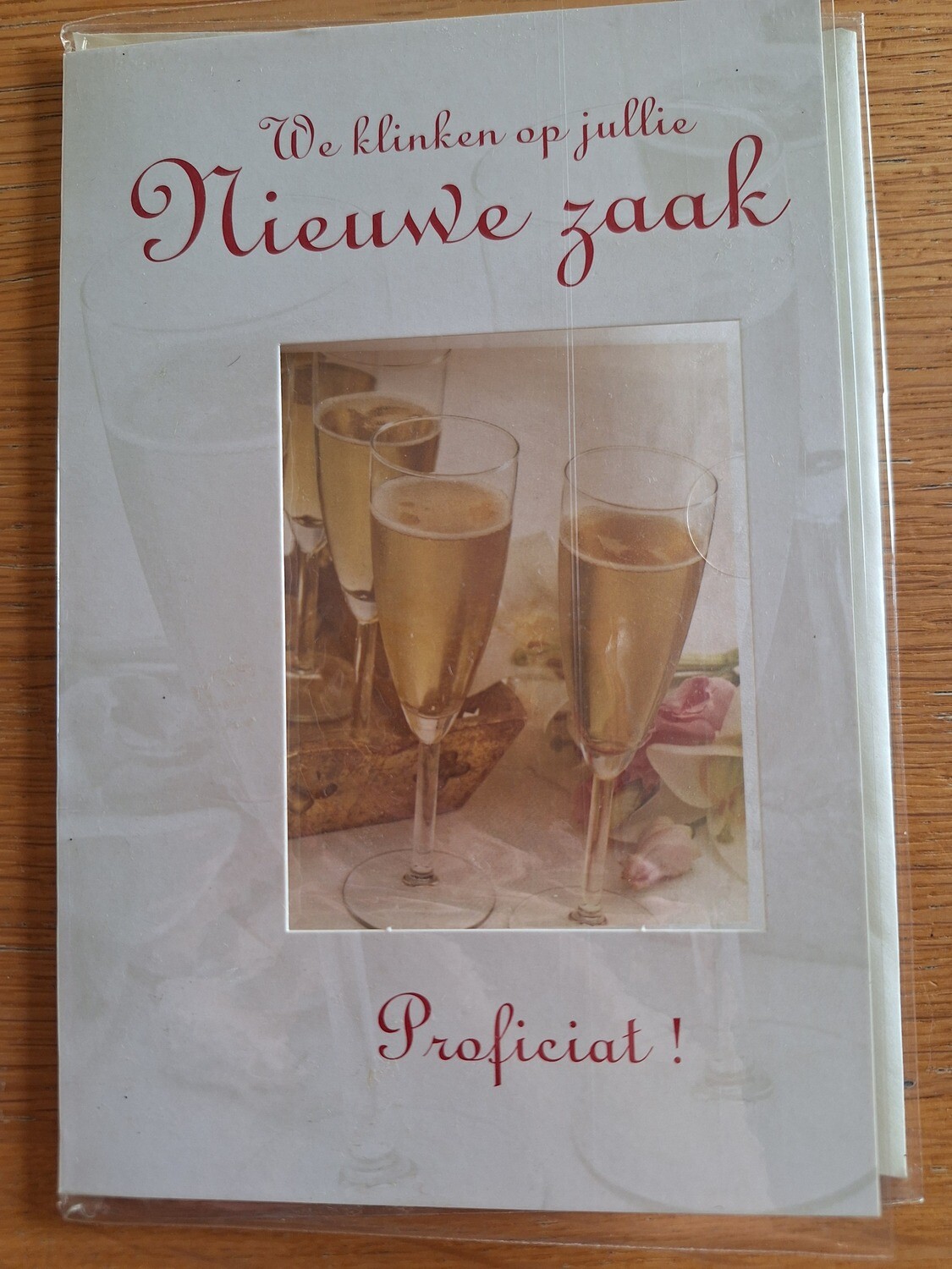 Vintage wenskaart &quot;Nieuwe zaak&quot;