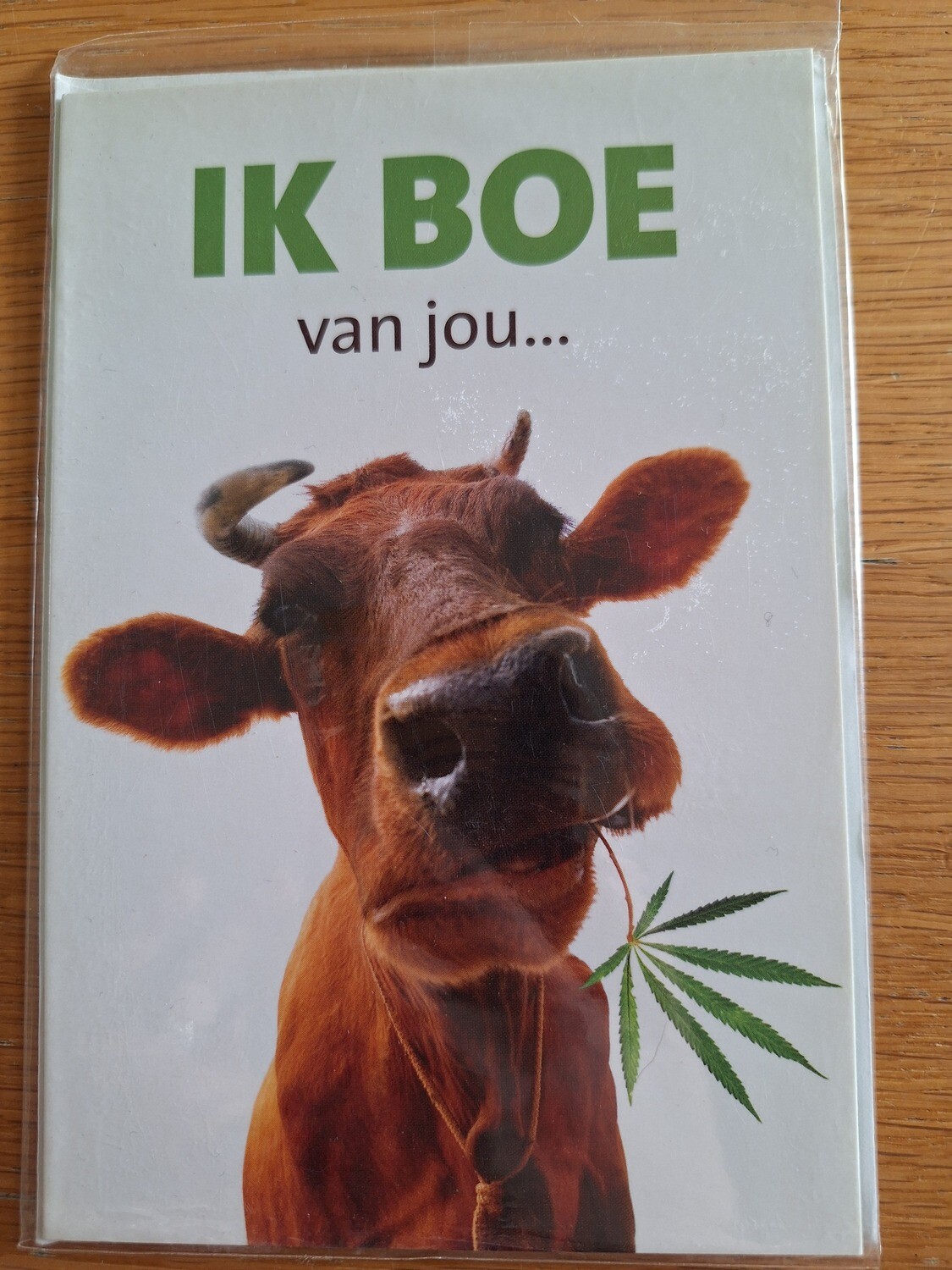 Vintage wenskaart &quot;Ik boe van jou&quot;