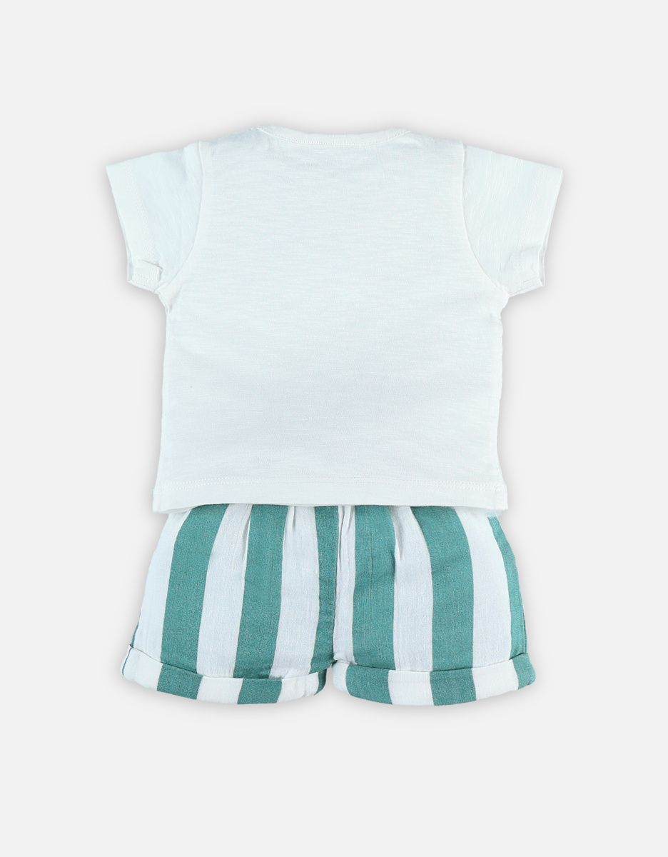 Noukie's Cocon set beige met groen