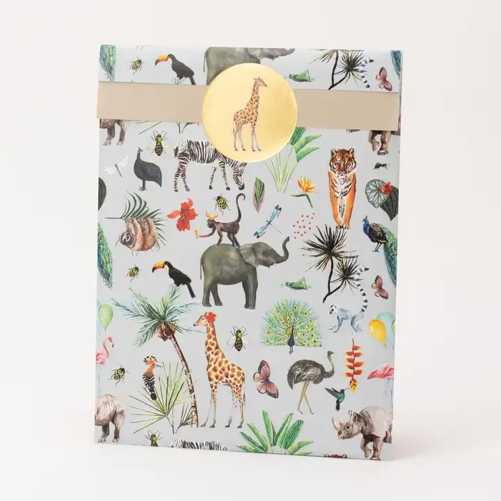 Cadeauzakken "Safari "- 5 stuks