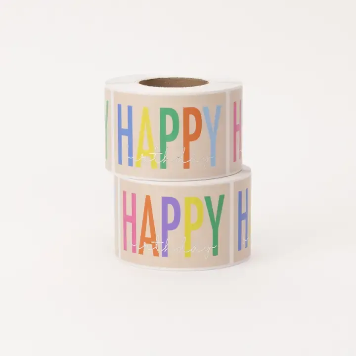 Cadeaustickers – Duo – Happy Birthday (per 10 stuks)