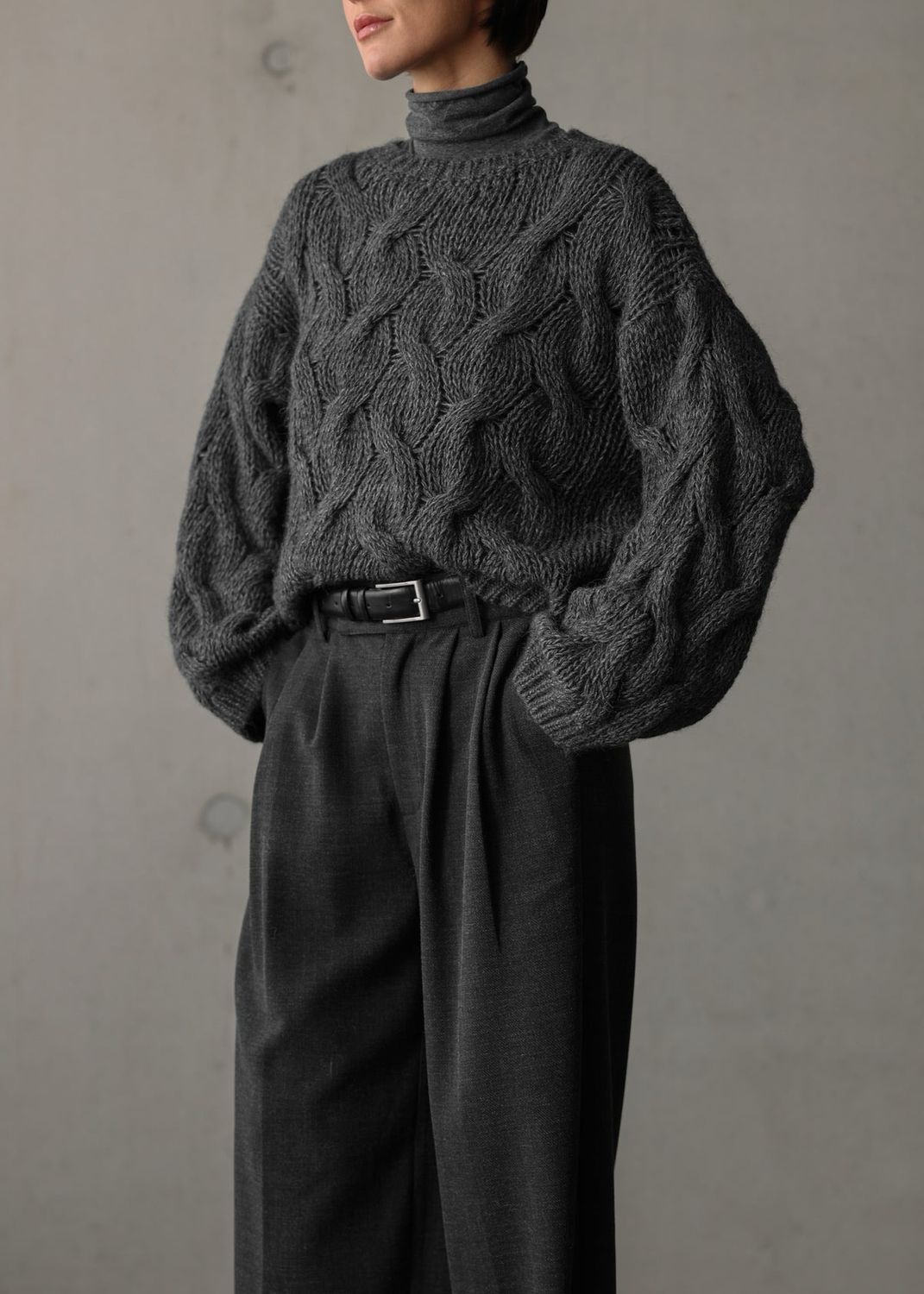 Kuschelpullover grau