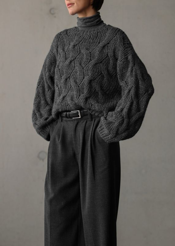 Kuschelpullover grau