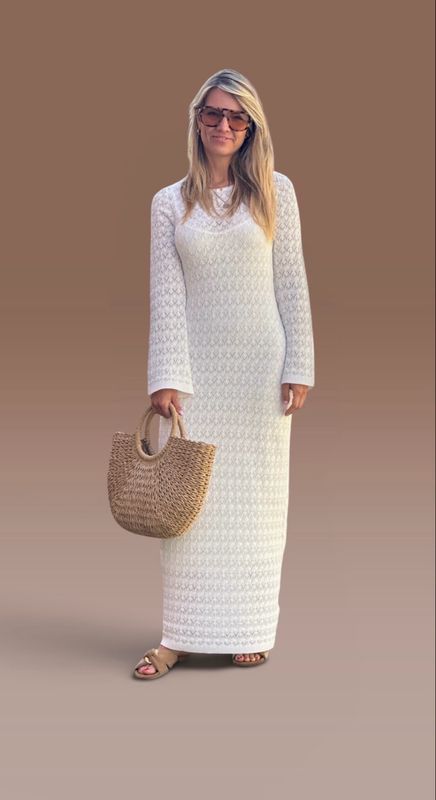 Häckelkleid white