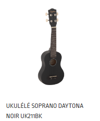 Ukulélé DAYTONA (Soprano ou Concert)