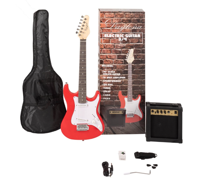 Pack Guitare électrique Strato rouge enfant