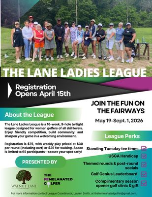 Ladies League Registration 2026