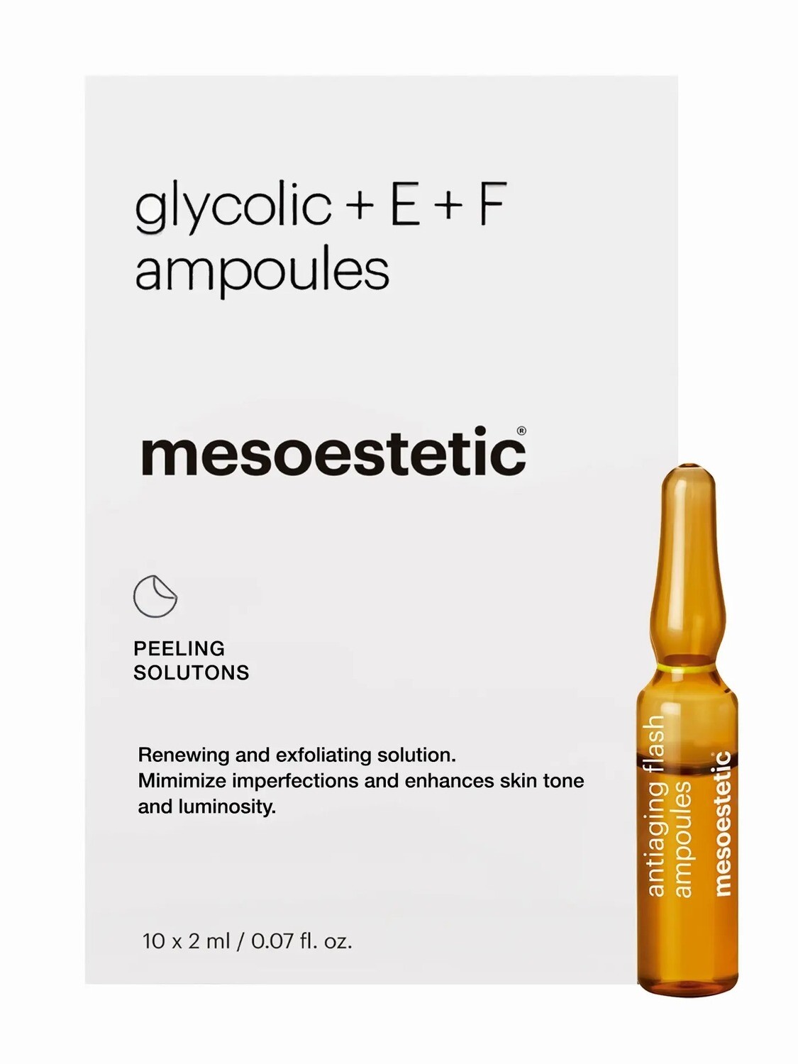mesoestetic glycolic + E + F ampoules