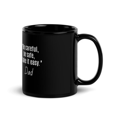 Black Glossy Mug - signed 'Dad'