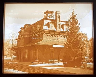 3D Lithophane lightbox -North Bennington Train Station in summertime
