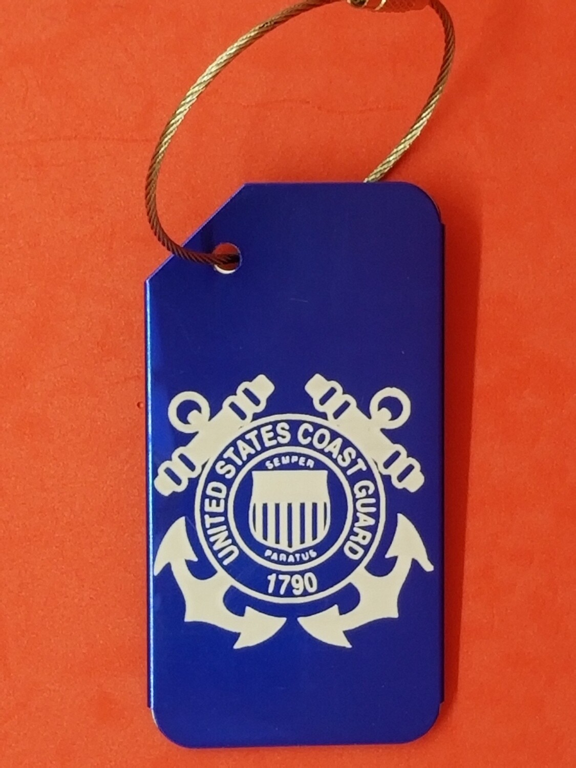 Luggage Tag, Coast Guard, Laser Engraved Aluminum