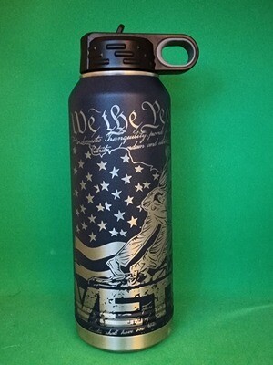 Insulated Bottle Veteran Wrap, Laser Engraved 20 oz