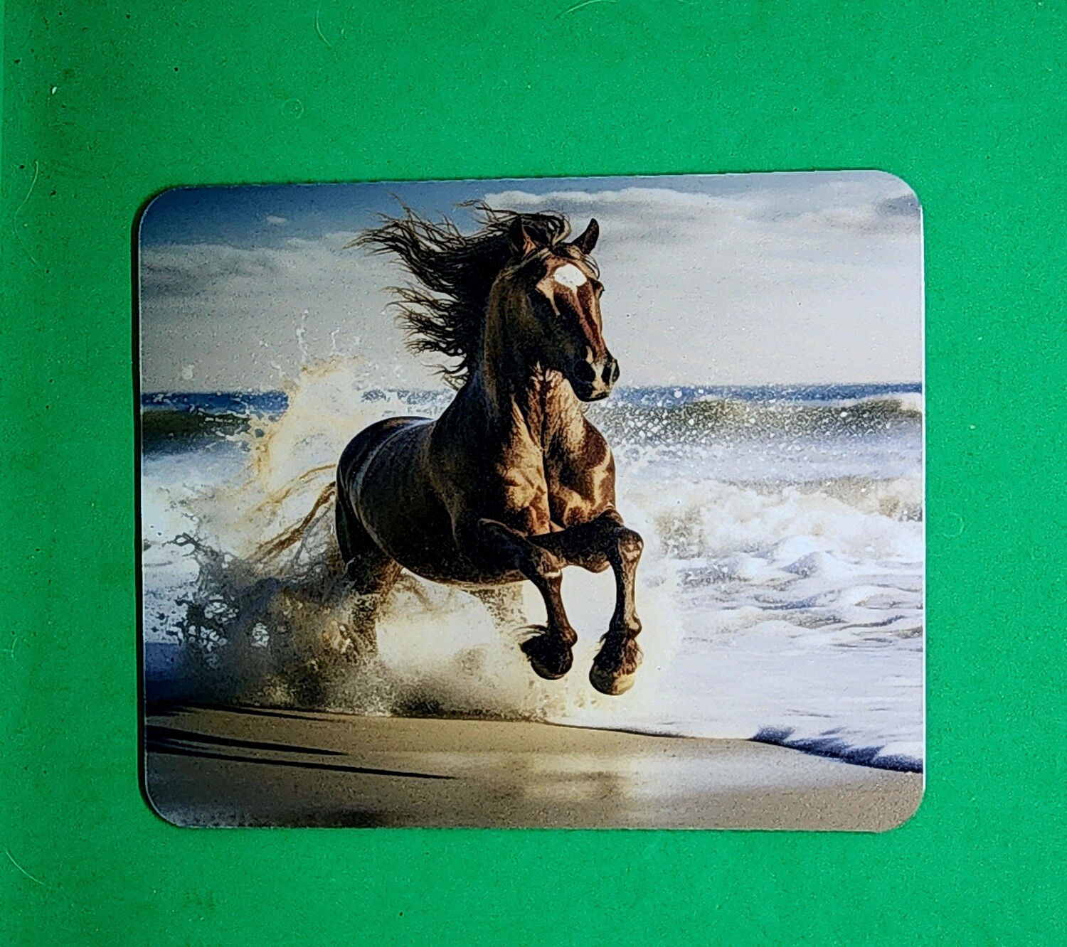 Mouse Pad, Horse Running in Surf, UV Printed