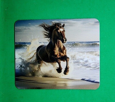 Mouse Pad, Horse Running in Surf, UV Printed