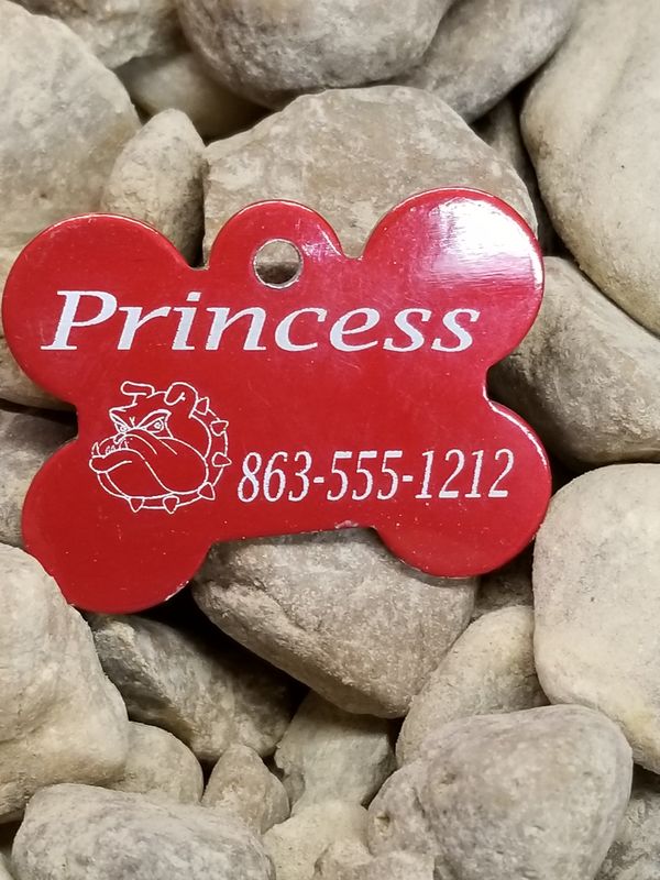 Pet Tag, Laser Engraved, Personalized , Both Sides, Aluminum.