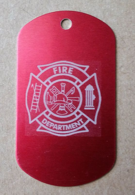 I.D. Tag, Key Ring Tag, Pet, Friend, Info Tag. Laser Engraved, Personalized , Both Sides, Aluminum.