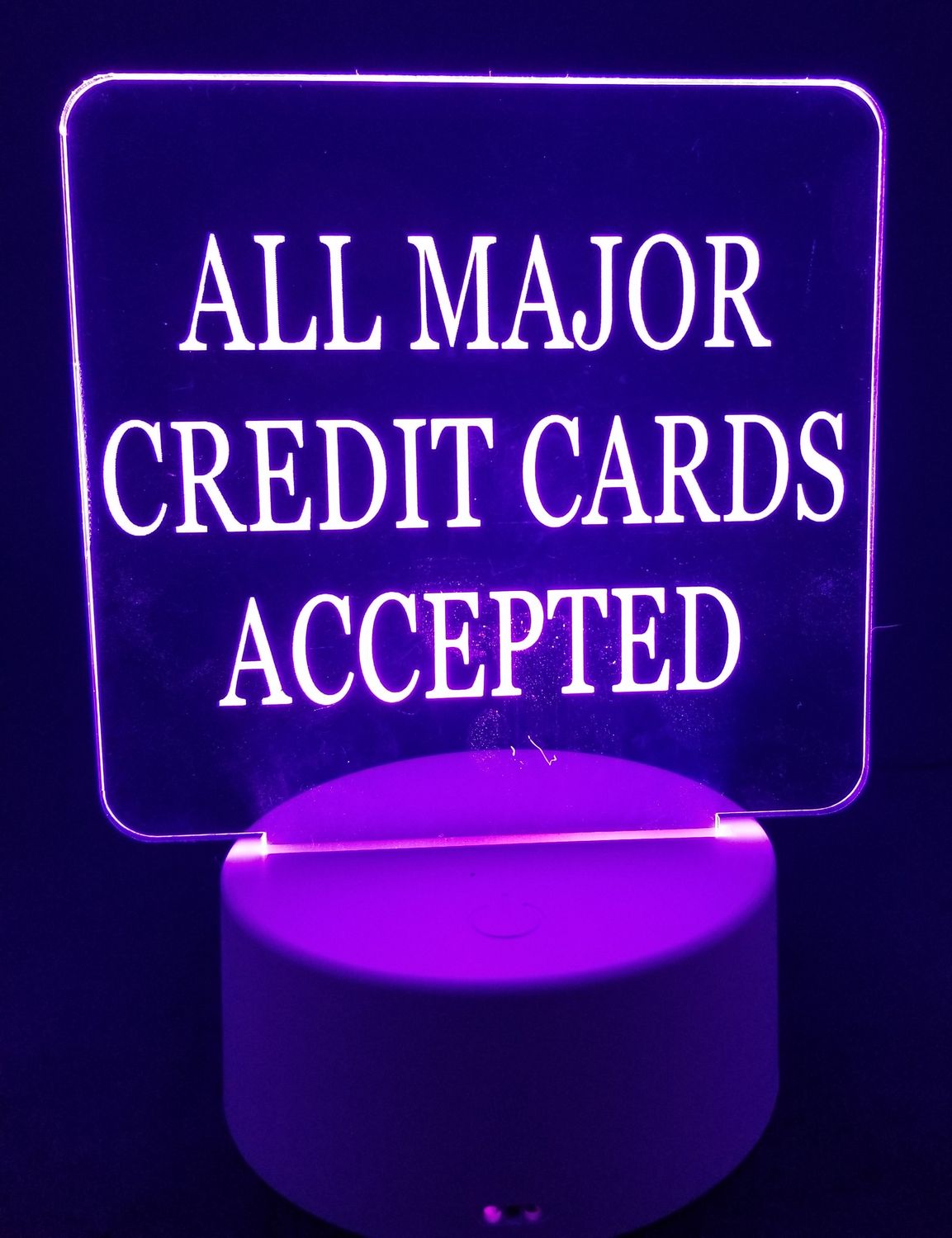 Night Light, Business, QR Code, Custom Image, image, 3D Illusion, 7 Color Changing Light Base, Desk Light