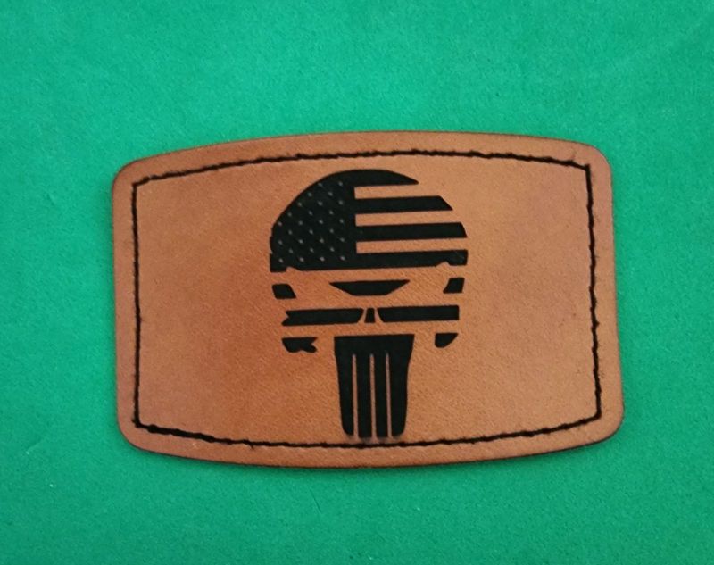 Patch, Leather, Laser Engraved, Personalized, Iron On