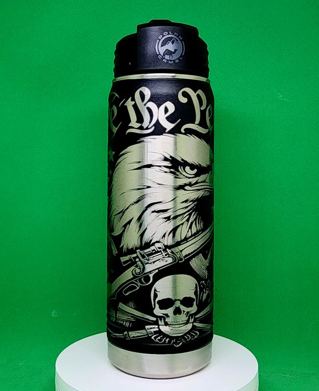 Insulated Bottle We The People Rifle Wrap Laser Engraved 20 oz Insulated Bottle