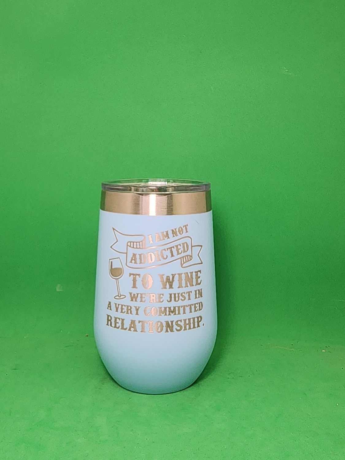 CLOSEOUT, Wine Glass, 12 ounce, laser engraved wine saying