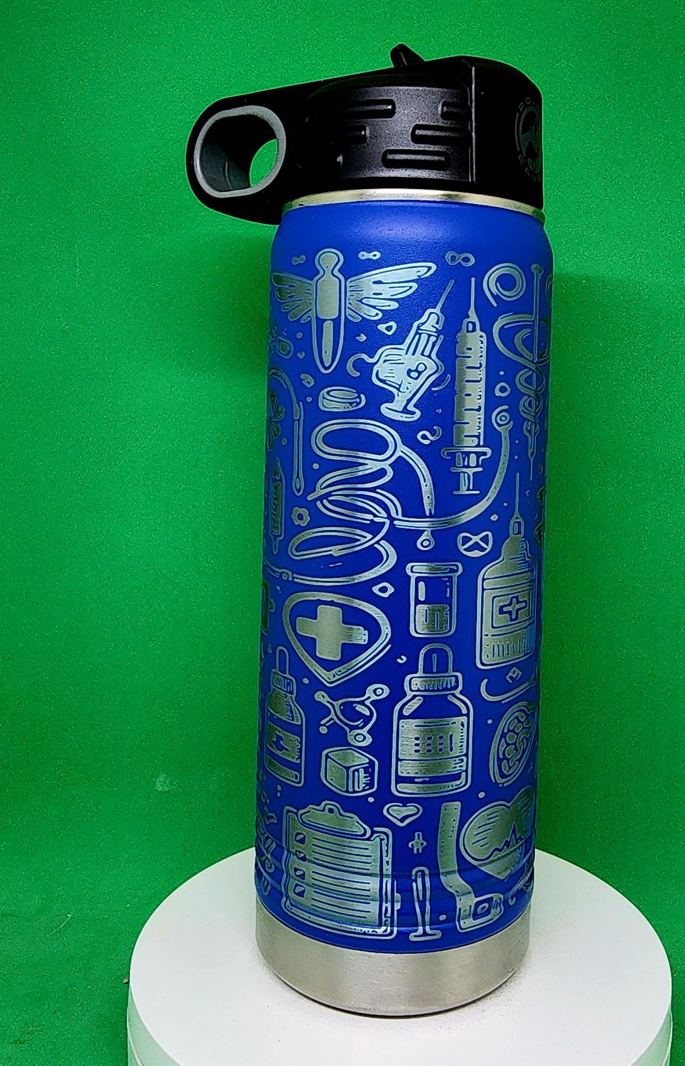 Insulated Bottle Nurse Wrap Laser Engraved 20 oz Insulated Bottle