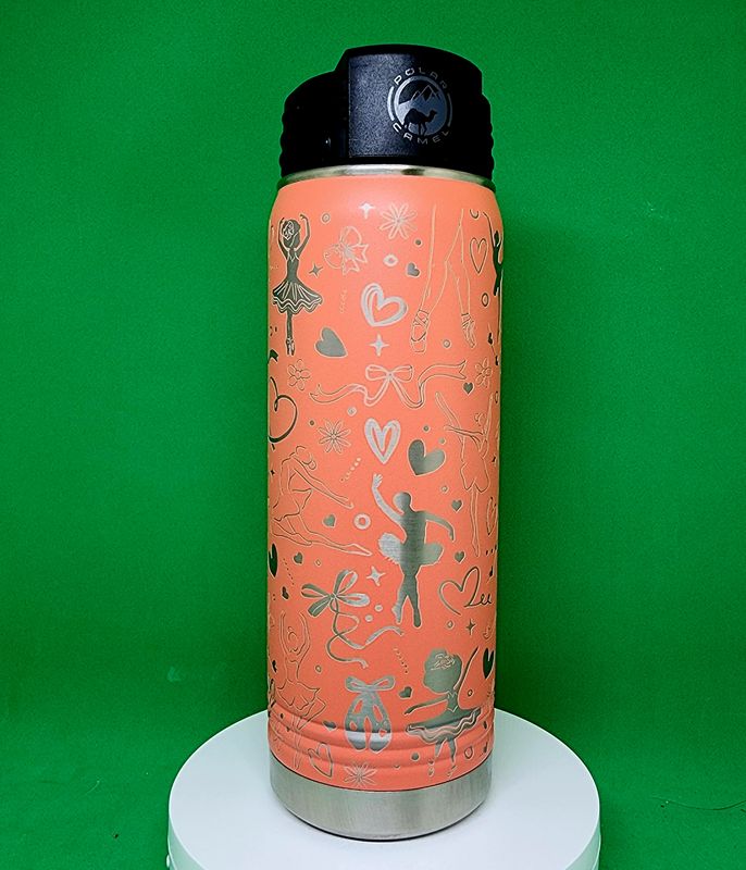 Insulated Bottle Fairy Wrap Laser Engraved 20 oz