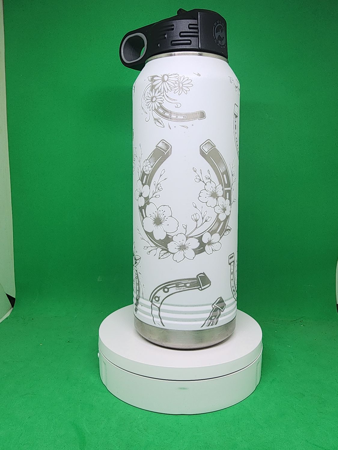 Insulated Bottle Horse shoe Wrap Laser Engraved