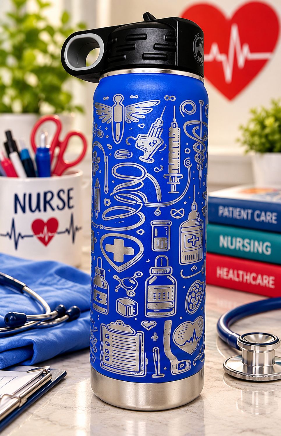 Insulated Bottle Nurse Wrap Laser Engraved