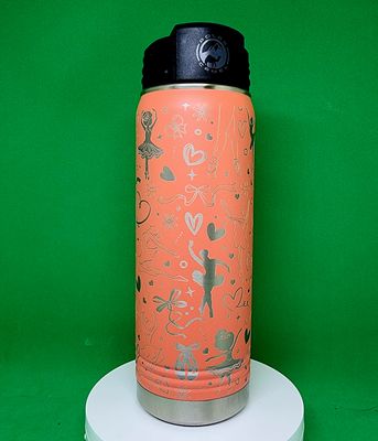 Insulated Bottle Fairy Wrap Laser Engraved