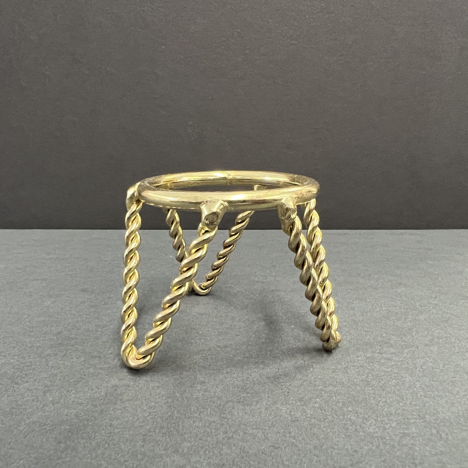 Brass Twisted Wire Leg Egg Stand/Holder