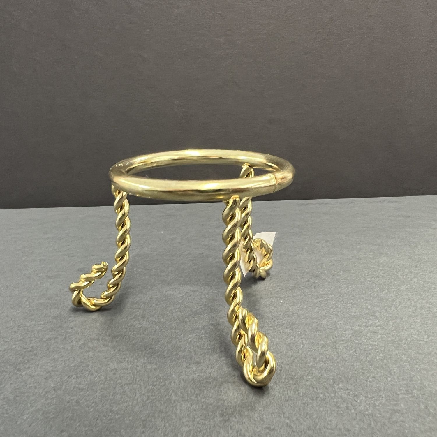 Brass Twisted Scroll Leg Egg Stand/Holder