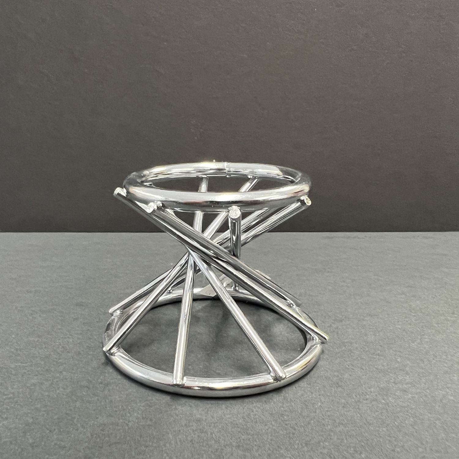 Silver Swirl Leg Egg Stand/Holder