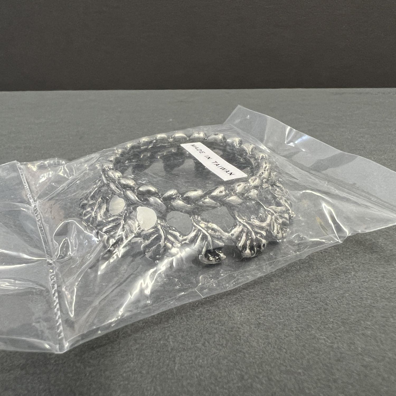 Pewter Leaf Motif Egg Stand/Holder