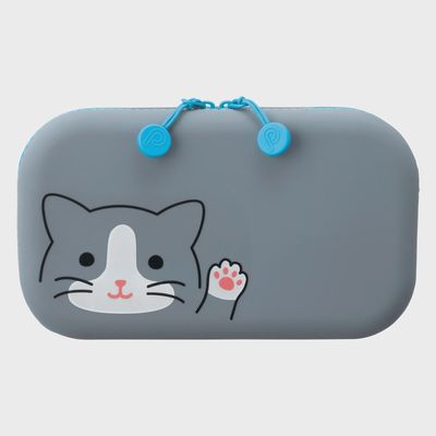 PUNILABO ZIPPER POUCH GRAY CAT