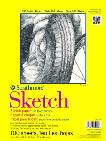 #300 SKETCH PAD 9X12 TAPE 100