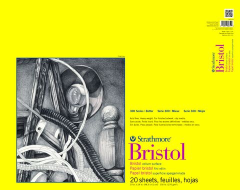 #300 BRISTOL PAD SMOOTH 19X24 TAPE 20