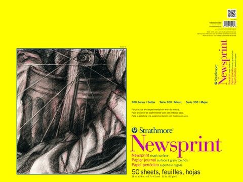 #300 NEWSPRINT PAD ROUGH 18X24 TAPE 100