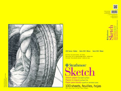 #300 SKETCH PAD 18X24 TAPE 100