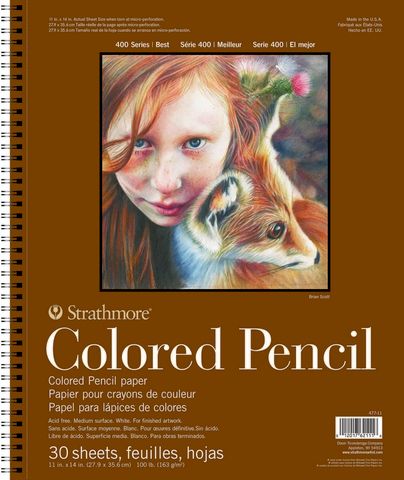 #400 COLOR PENCIL PAD 11X14 WIRE 30